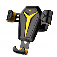 Автотримач для телефону Hoco CA22 Black/Yellow (Кріплення вентиляційна решітка)