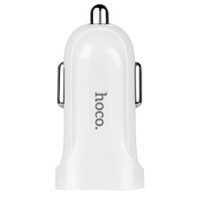 Автомобільний зарядний пристрій 1USB Hoco Z2 White + USB Кабель iPhone 6 (1.5A)