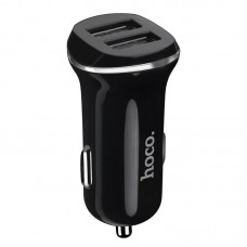 Автомобільний зарядний пристрій 2USB Hoco Z1 Black + USB Кабель iPhone 6 (2.1A)