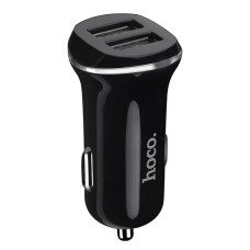 Автомобільний зарядний пристрій 2USB Hoco Z1 Black + USB Кабель MicroUSB (2.1A)