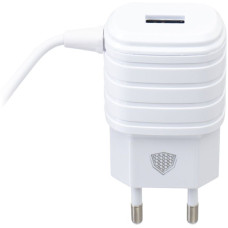 Мережевий зарядний пристрій INKAX CD-09 Travel charger Type-C cable 1USB 2.1A White
