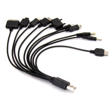 USB Кабель TOTO TKG-57 Charging USB cable 10 in 1 0,2m Black