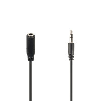 AUX кабель 3.5мм MiniJack F/M 3м Black