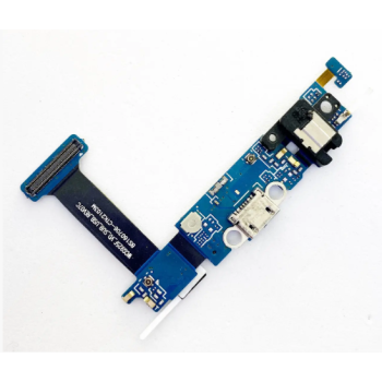 Нижня плата Samsung G925F Galaxy S6 Edge, з роз'ємом зарядки і мікрофоном, з роз'ємом навушників, Чорний