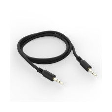 AUX кабель TRS 3.5 - TRS 3.5 (B Class) 1m чорний