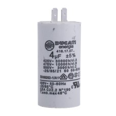 4uF 475VAC ±5% 28x55mm, з клемами 6.3mm 4.16.17.07.TA UL Ducati конденсатор пусковий