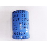 Електролітичний конденсатор 47uF 63V 10x15mm (KS23514