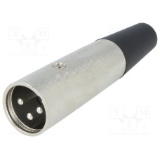 XLR-3W-2 Вилка; XLR; "папа"; PIN:3; прямой; на провод 