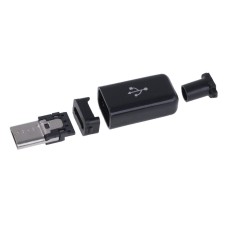 Micro USB тип B вилка apple style чорна 4 pin