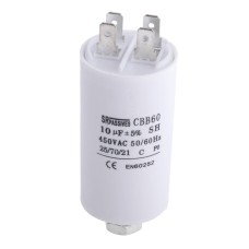 10uF 450V; Ø35x65mm; -25÷70°C; ±5%; 3000 CBB60E-10/450