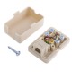 Розетка телефонная 6P4C, накладная, бежевая 55x35mm (GT1-7013-6p4c) Global Tone