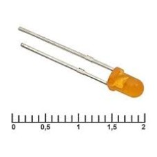 Світлодіод 3мм помаранчевий 601нм, 60 ° L-934SED-Kingbright