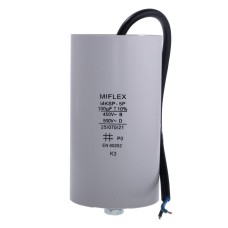 100uF 450VAC ±10% D65x120mm, з проводом I150V700K-D MIFLEX конденсатор пусковий
