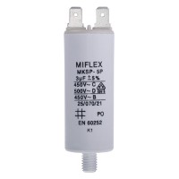 3uF 425VAC; Ø25x58mm; -25÷70°C; ±10%; 10000h (I15KV530K-B) MIFLEX