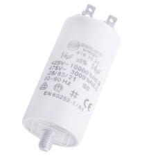 14uF 425VAC ±5% 36x70mm , з клемами 6.3 mm 4.16.10.21.64 Ducati конденсатор пусковий