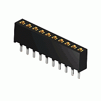 PBS-18 (CB3718AV100) (ZL262-18SG) (гнёзда на плату, 1х18, 2,54мм) CONNFLY