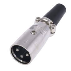 Штекер "папа" XLR 3P, на кабель, сріблястий AL1215-Bochen