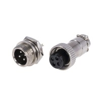 DS1110-01-4B6 (CONNFLY) (комплект разъёмов, мама на панель-папа штекер, 4 контакты)