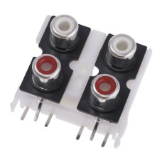 RCA колодка на 4 виходів KLS1-RCA-402-T-WH-WH-RE-RE