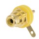 Гнездо RCA желтый на панель, золоченый (RCA-108-G-Y) KLS
