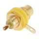 Гнездо RCA желтый на панель, золоченый (RCA-108-G-Y) KLS
