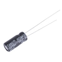 Електролітичний конденсатор 10uF 16V ECR 5x11mm (ECR100M16B-Hitano
