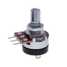 R16 10 kOhm лінійний моно, з вимикачем KLS4-WH148-K2-2-18T-B103-L15