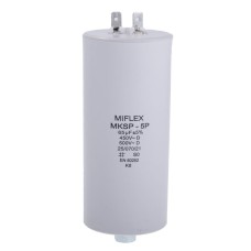65uF 450VAC ±10% 55x119mm, пусковий конденсатор з клемами 6,3 мм I150V665K-B