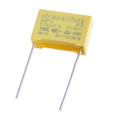 MPX class X2 150nF 310VAC K/-10%, P , 15mm, 6x12x18mm X2154K31L15 D2 -Stcapasitor конденсатор плівковий