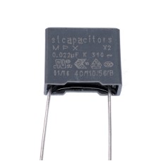 MPX class X2 22nF 310VAC K/-10%, P , 10mm, 5x11x12mm X2223K31L10 C2 -Stcapasitor конденсатор плівковий