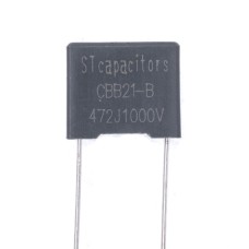 CBB21 4,7nF 1000VDC J/-5%, P , 10mm, 5x11x13mm CBB21BD472J3AL10 C2-1 -Stcapasitor конденсатор плівковий