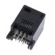 Розетка YH-55-04 5521 6P6C (RJ12) чорна CZT