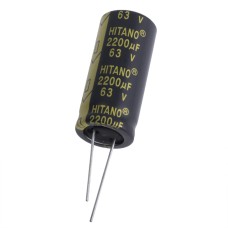 2200uF 63V EXR 18x41mm low imp. EXR222M63B-Hitano електролітичний конденсатор низькоімпедансний
