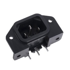 Гніздо живлення AC кутове з вухами, на плату IEC-60320 PX0580/PC
