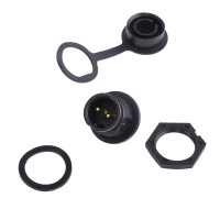 Розетка блочная 2 контакты, круглый разъём, IP67 (KLS15-249-2M1)