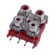 RCA колодка на 4 виходів KLS1-RCA-401-Т-RE-RE-WH-WH