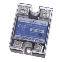 Реле твердотільне ZGT-25AA (CG) однофазне 70-250AC (10mA), 24-480VAC (25A)