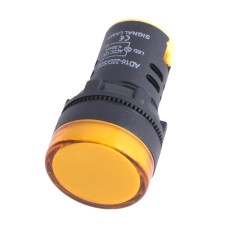 Індикаторна LED лампа AC / DC 12V жовта AD16-22D / S, Hord