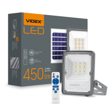 LED прожектор автономний 450 Lm, 5000K сонячна панель 10Вт, VIDEX