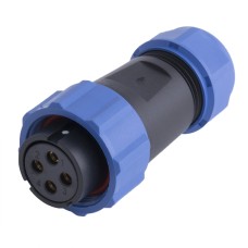 Роз'єм герметичний IP68. SP21 Вилка- 4pin L-KLS15-W21B1-04