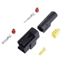 Комплект автомобільних 1pin роз'ємів Denso 1.8mm 174877-2 / 174897-2 з контактами та ущільнювачами