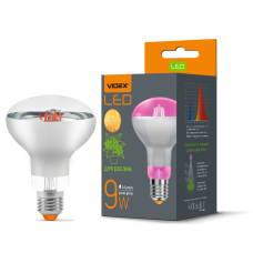 Світлодіодна фітолампа Filament R80FF 09W E27 1200K, VIDEX