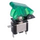 Тумблер с крышкой зелёный (ASW07+SAC01N green), 3pin, 20A, 12V