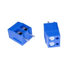 Клемник DG300-5.0-02P-12-00A H 2конт., синій, шліц Degson