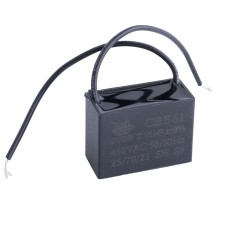 2,75 uF 450VAC ±10% 38x29x18мм CBB61-450VAC-2.75uF 10%- wire