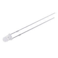 Світлодіод 3мм червоний 12VDC 10mA, 3-4 Сd, Water Clear d,3mm h,5,5mm