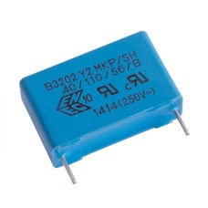 MKP 100nF 300VAC 20% P , 22.5mm; 26,5x8,5x16,5mm B32023A3104M000-EPCOS