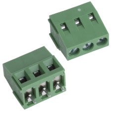 Клемник DG128-5.0-03P-14-00ZH 3конт., зелений, шліц Degson