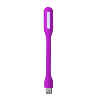 Ліхтарик гнучкий LED USB, 1.2W, 4500K, фіолетовий