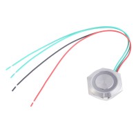 Кнопка антивандальная плоская з красным подсветкой 12-24V